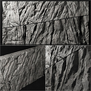 Stone rock wall splinter slab n2  Stone rock wall slab from parts